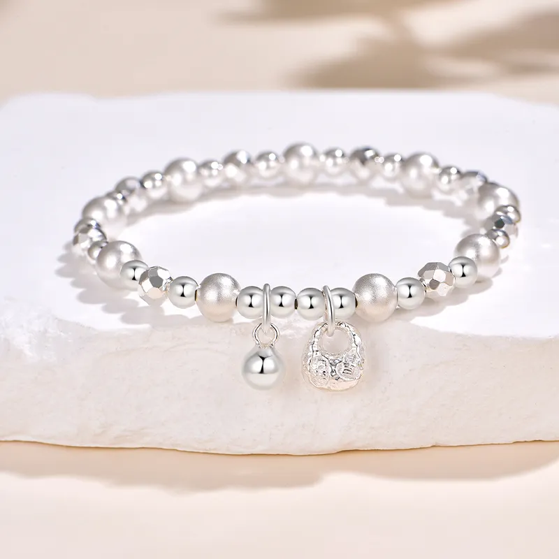 JINLIUFUJIXIANG S999 Fine Silver Bracelets Women's-5