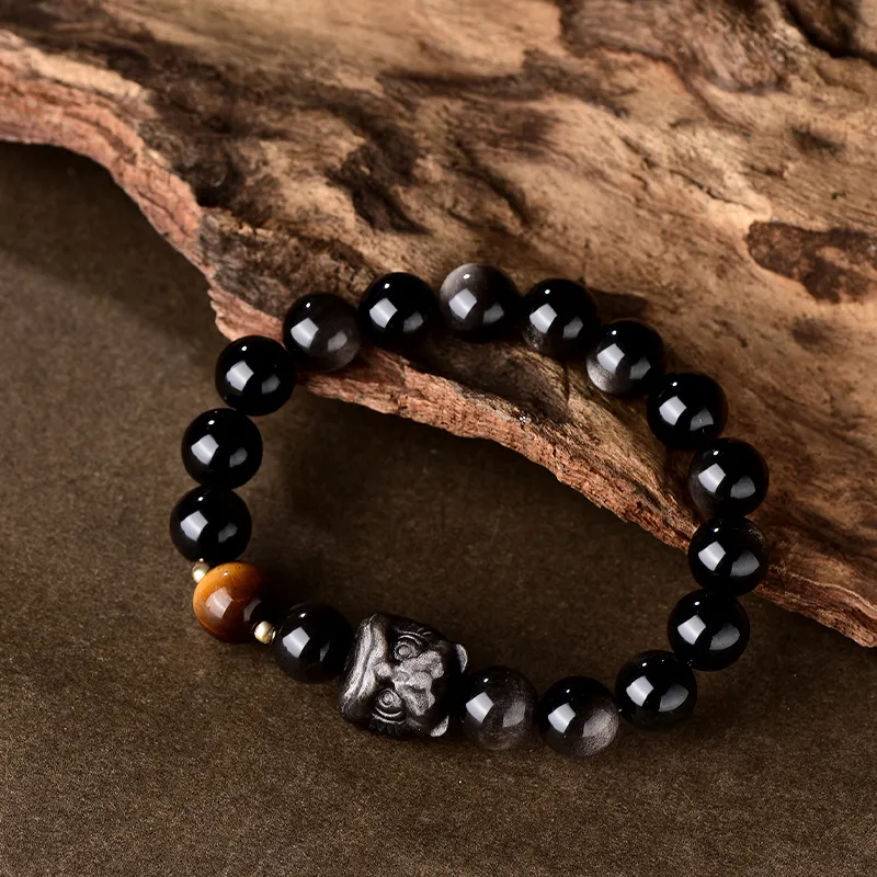 JINLIUFUJIXIANG Obsidian Bracelets Unisex-5