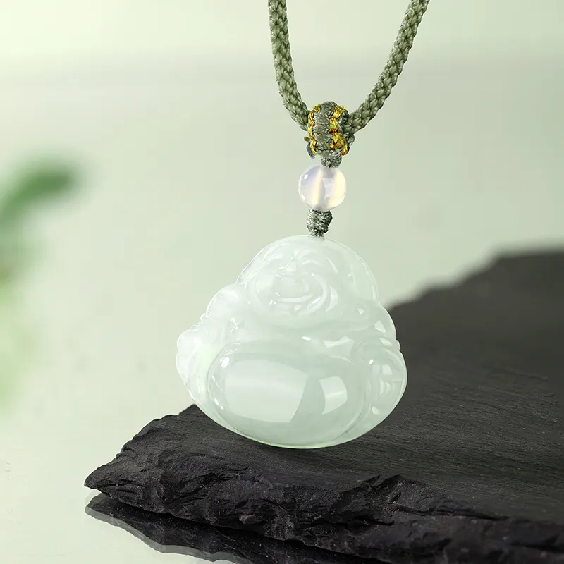JINLIUFUJIXIANG Ice Glutinous Jadeite Necklaces Unisex-10