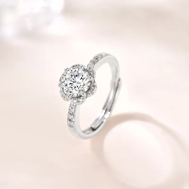 JINLIUFUJIXIANG S925 Silver Rings Women's-5