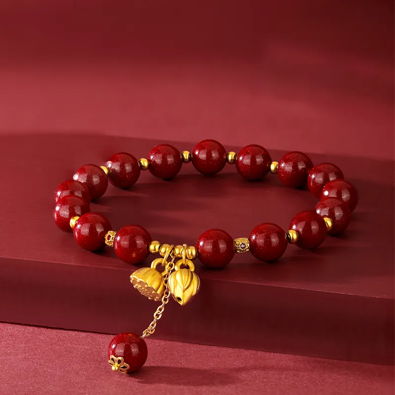 JINLIUFUJIXIANG Cinnabar Bracelets Unisex-3