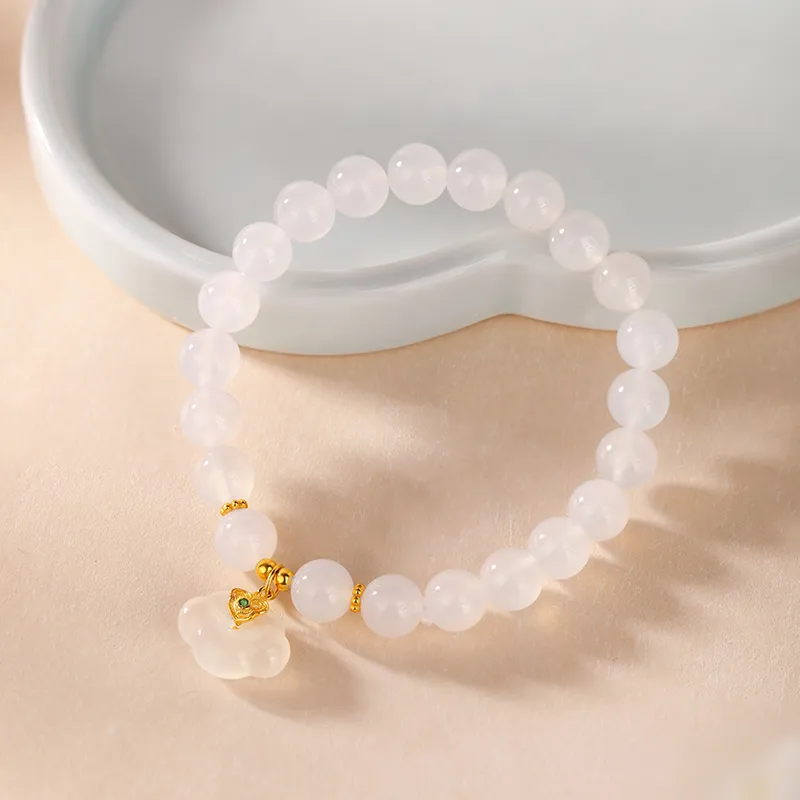 JINLIUFUJIXIANG Chalcedony Jade Bracelets Unisex-5