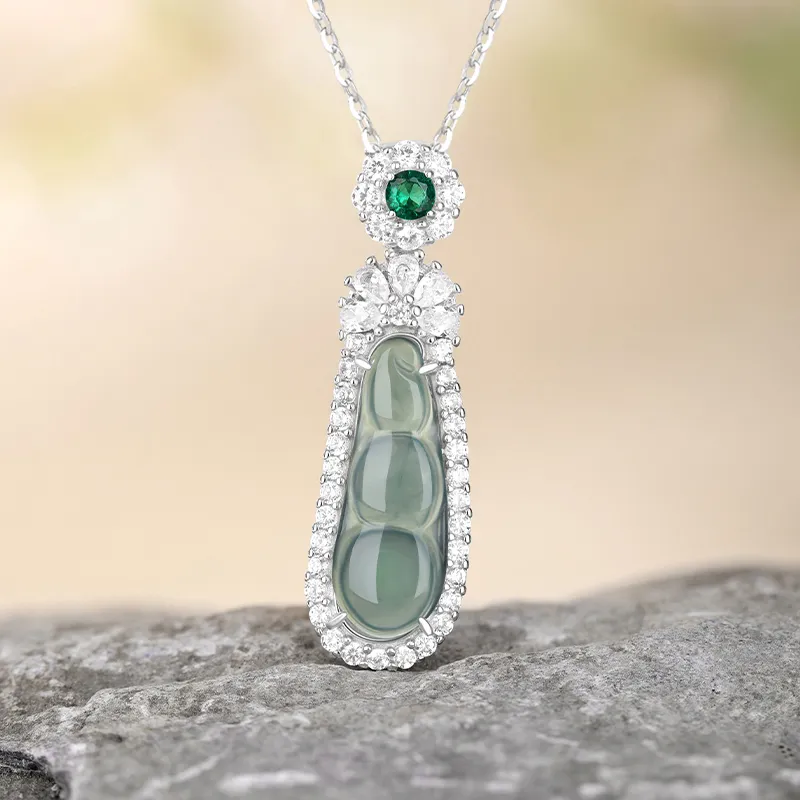 JINLIUFUJIXIANG Ice Glutinous Jadeite Necklaces Women's-2