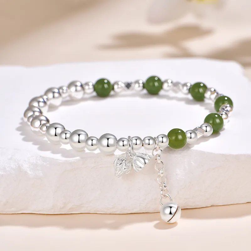 JINLIUFUJIXIANG Hetian Jade Bracelets White Jade/Pale Greenish White Jade Women's-5