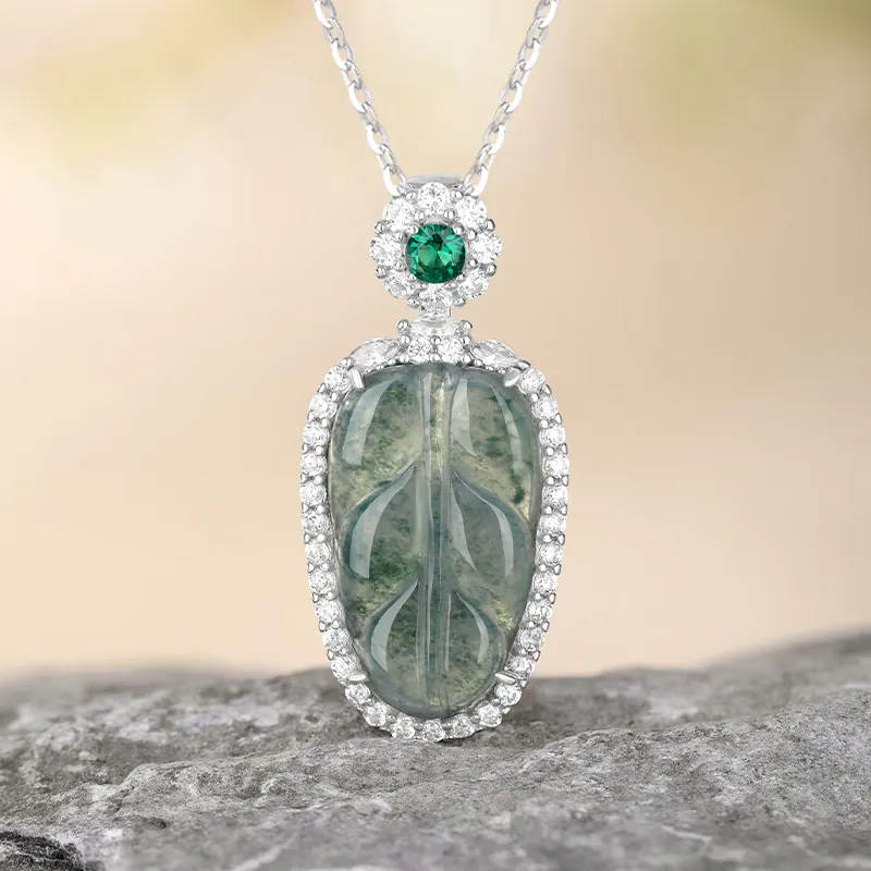 JINLIUFUJIXIANG Ice Glutinous Jadeite Necklaces Women's-1