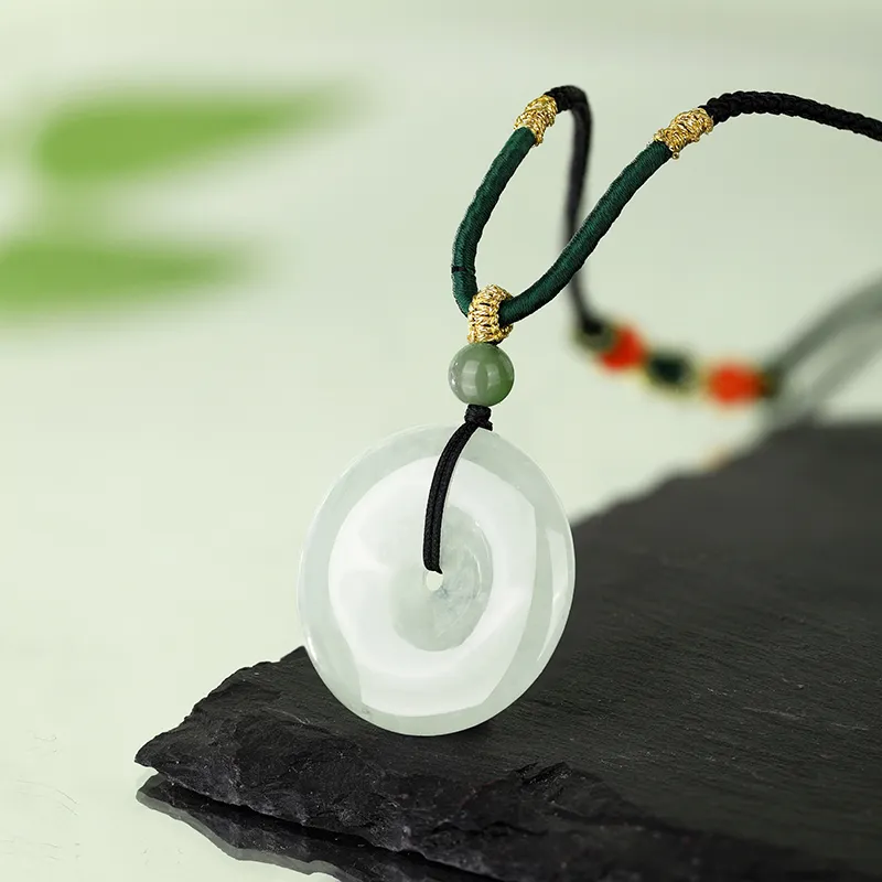 JINLIUFUJIXIANG Ice Glutinous Jadeite Necklaces Unisex-6