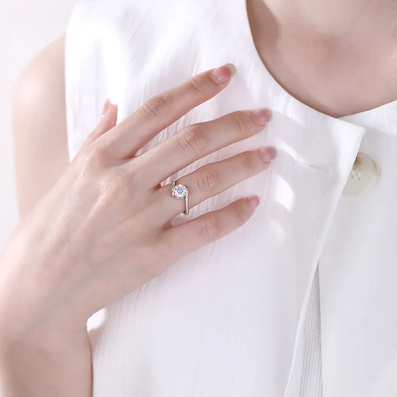 JINLIUFUJIXIANG S925 Silver Rings Women's-4
