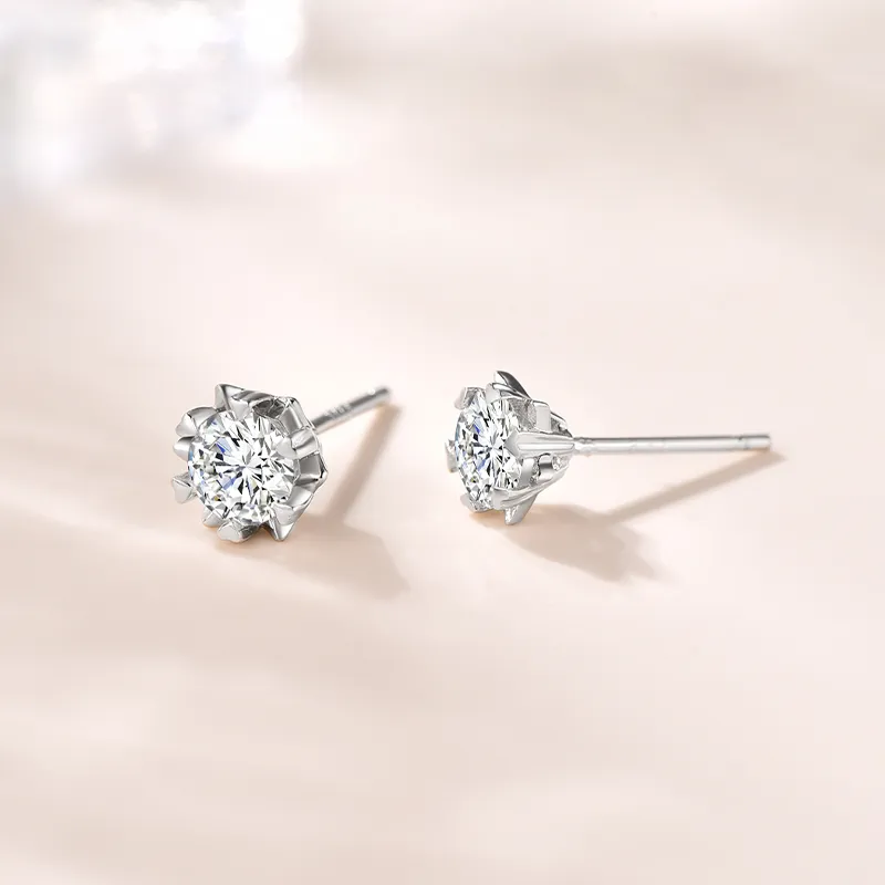 JINLIUFUJIXIANG S925 Silver Stud Earrings Women's-1