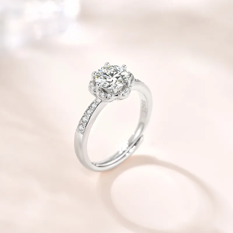 JINLIUFUJIXIANG S925 Silver Rings Women's-6