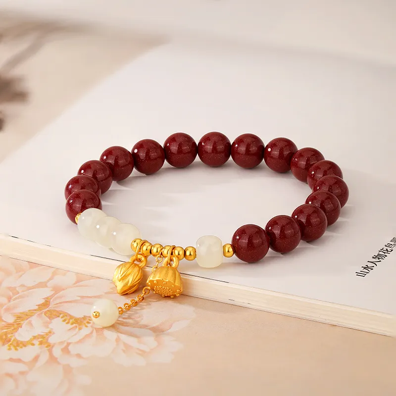 JINLIUFUJIXIANG Cinnabar Bracelets Unisex-5