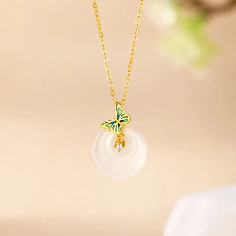 JINLIUFUJIXIANG Chalcedony Necklaces Women's-5