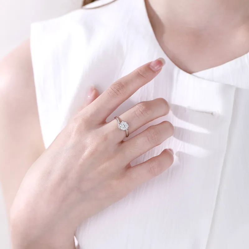 JINLIUFUJIXIANG S925 Silver Rings Women's-3