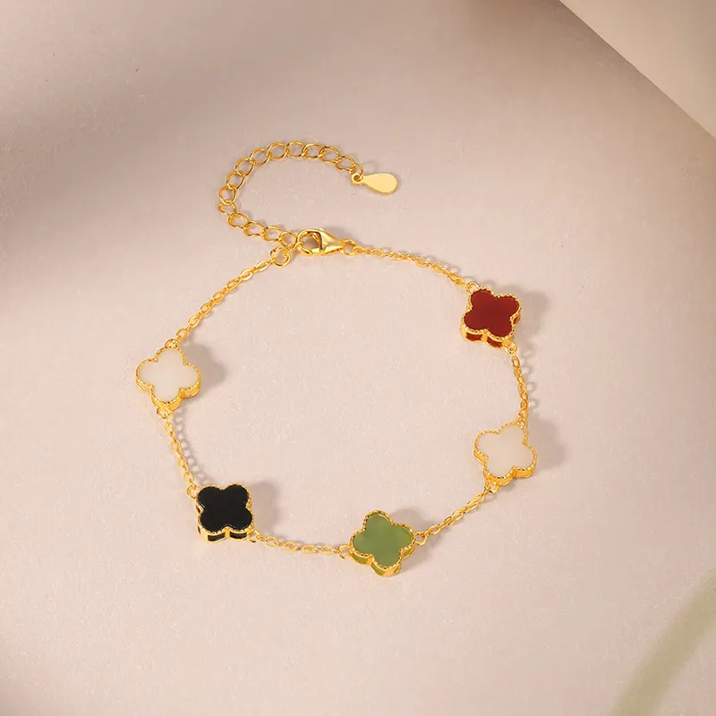 JINLIUFUJIXIANG Bracelets Pale Greenish White Jade Women's-19