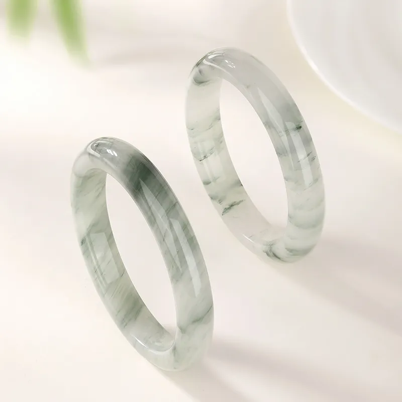 JINLIUFUJIXIANG Tianshan Jade Bangles Women's-11