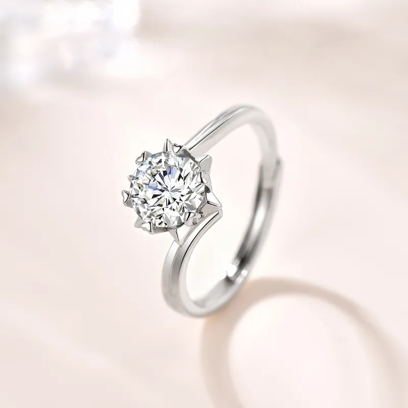 JINLIUFUJIXIANG S925 Silver Rings Women's-1