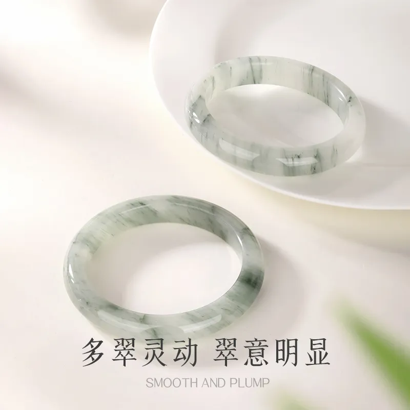 JINLIUFUJIXIANG Tianshan Jade Bangles Women's-18