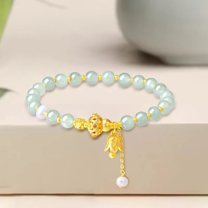 JINLIUFUJIXIANG Hetian Jade Bracelets Jasper Unisex-4