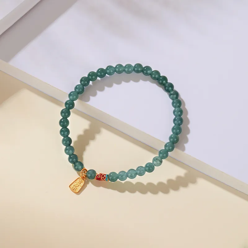 JINLIUFUJIXIANG Ice Glutinous Jadeite Bracelets Unisex-4