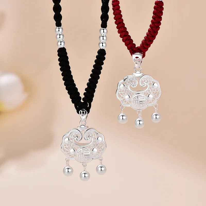 JINLIUFUJIXIANG S925 Sterling Silver Necklaces Unisex-6