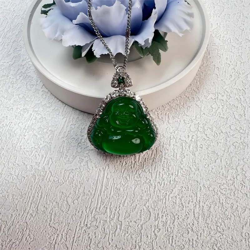 SHANGMANG Chalcedony Necklaces Unisex-2