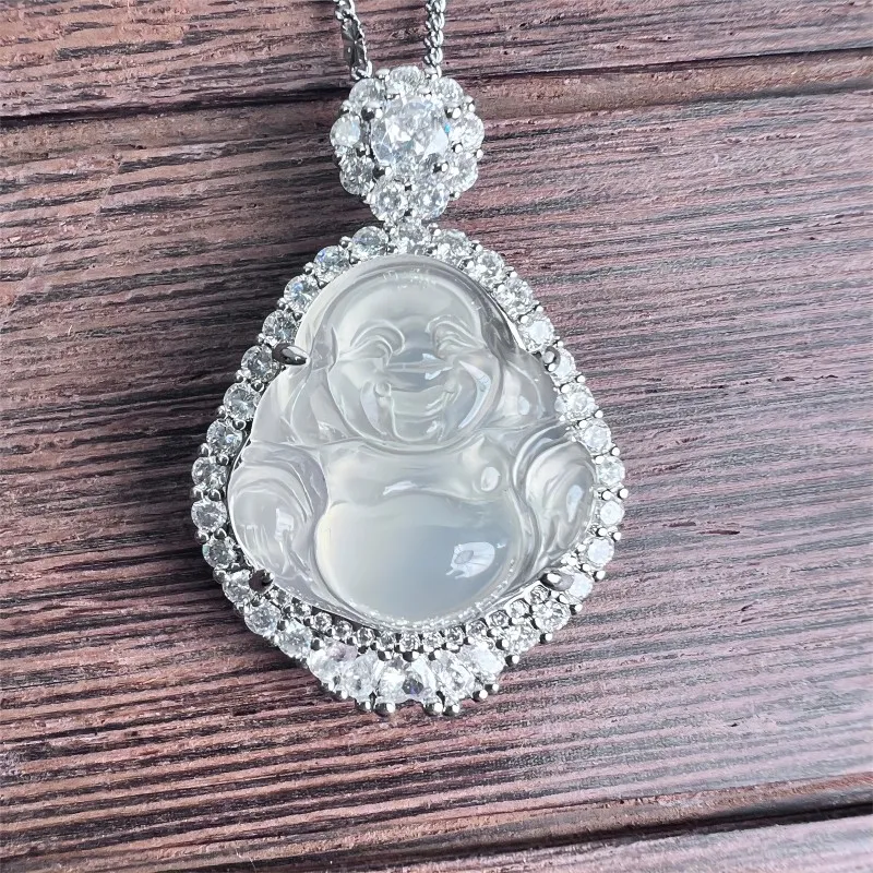 SHANGMANG Chalcedony Necklaces Unisex-3