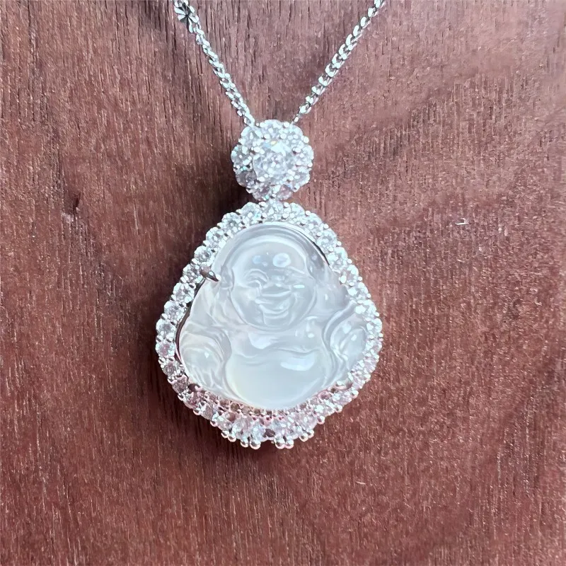 SHANGMANG Chalcedony Necklaces Unisex-2