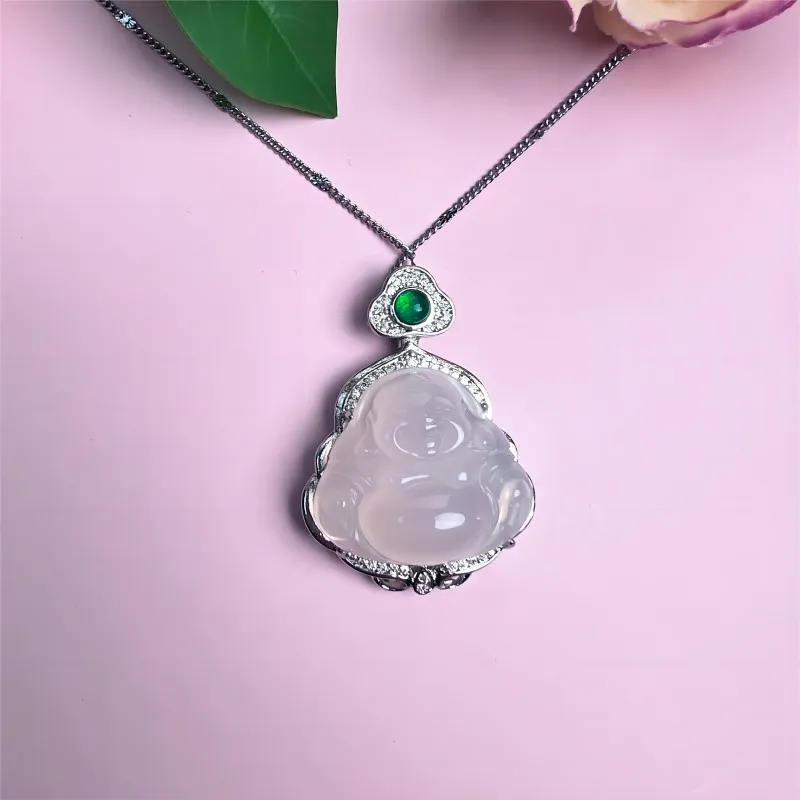 SHANGMANG Chalcedony Necklaces Unisex-1