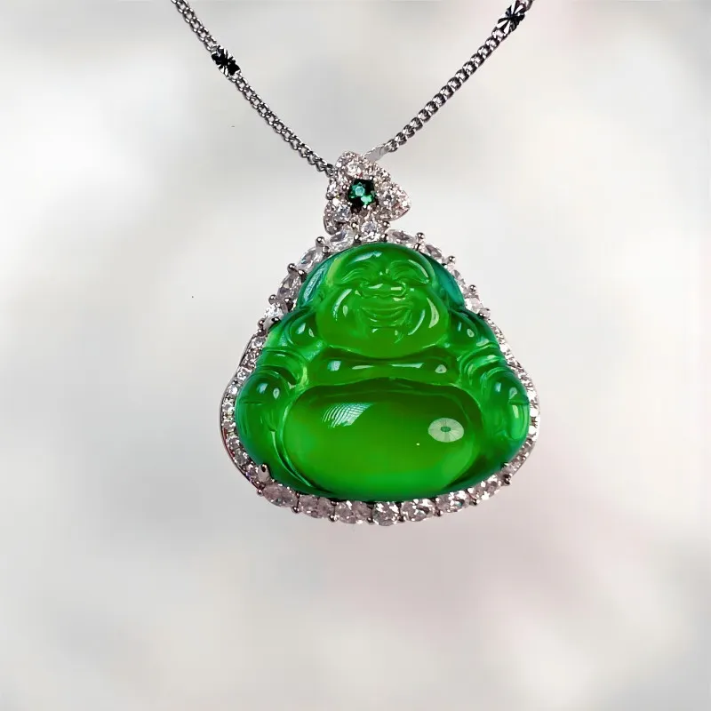 SHANGMANG Chalcedony Necklaces Unisex-1