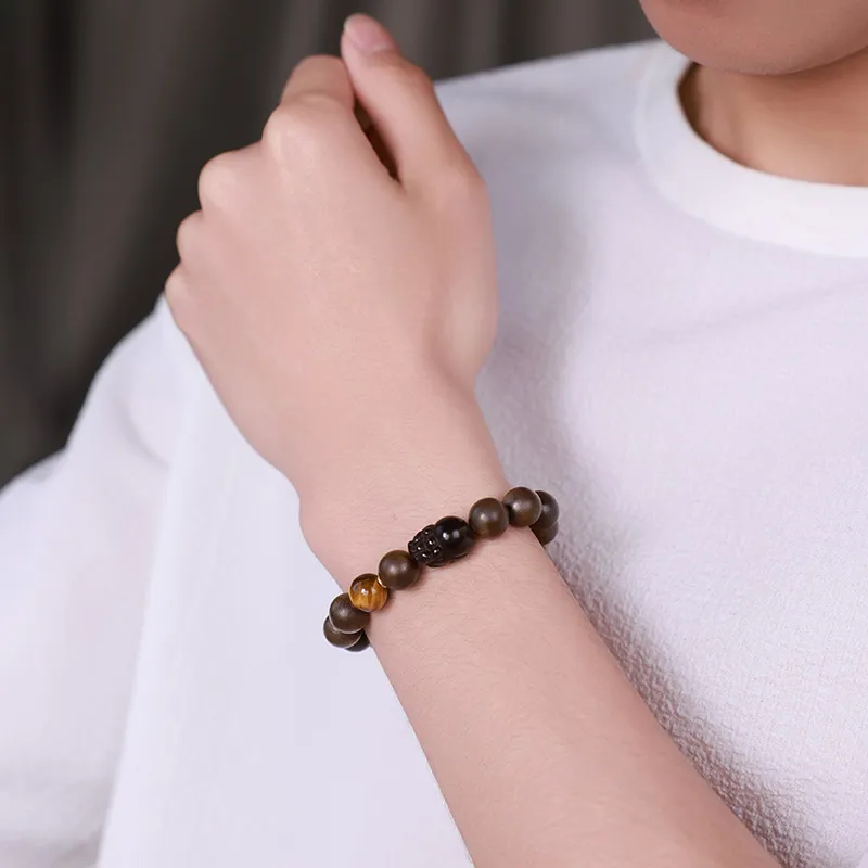 MUSHENGYUAN Fragrance Agarwood Precious Wood Bracelets Unisex-2