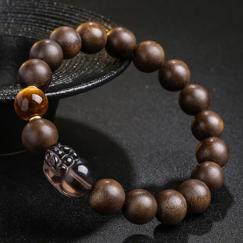 MUSHENGYUAN Fragrance Agarwood Precious Wood Bracelets Unisex-7