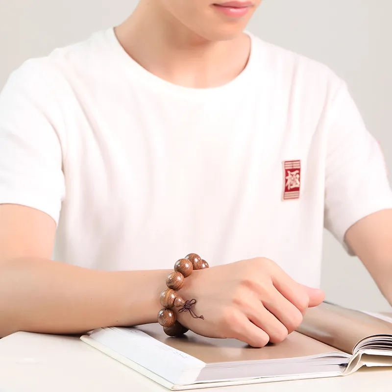 MUSHENGYUAN Golden Sandalwood Bracelets Unisex-16