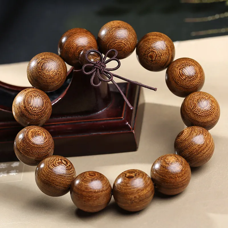 MUSHENGYUAN Golden Sandalwood Bracelets Unisex-14