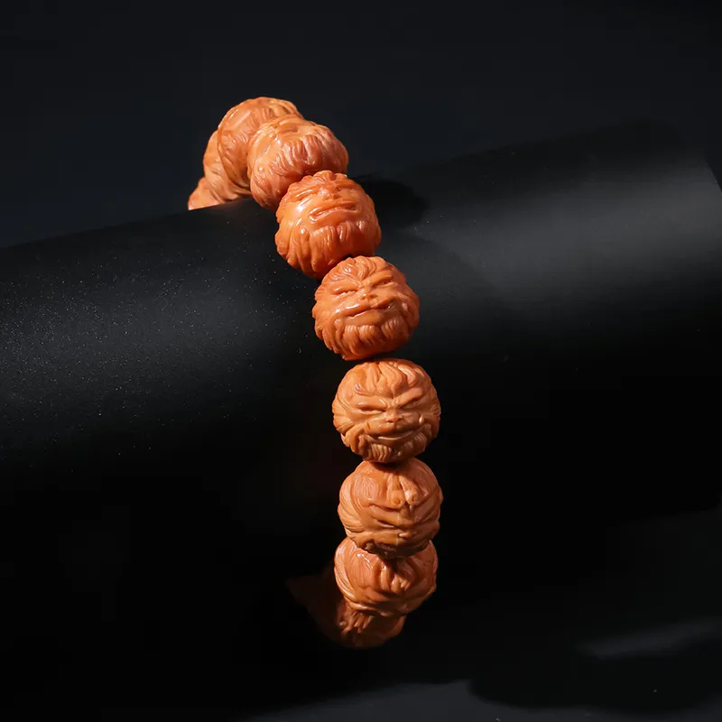 MUSHENGYUAN Monkey Head Walnut Bracelets Unisex-5