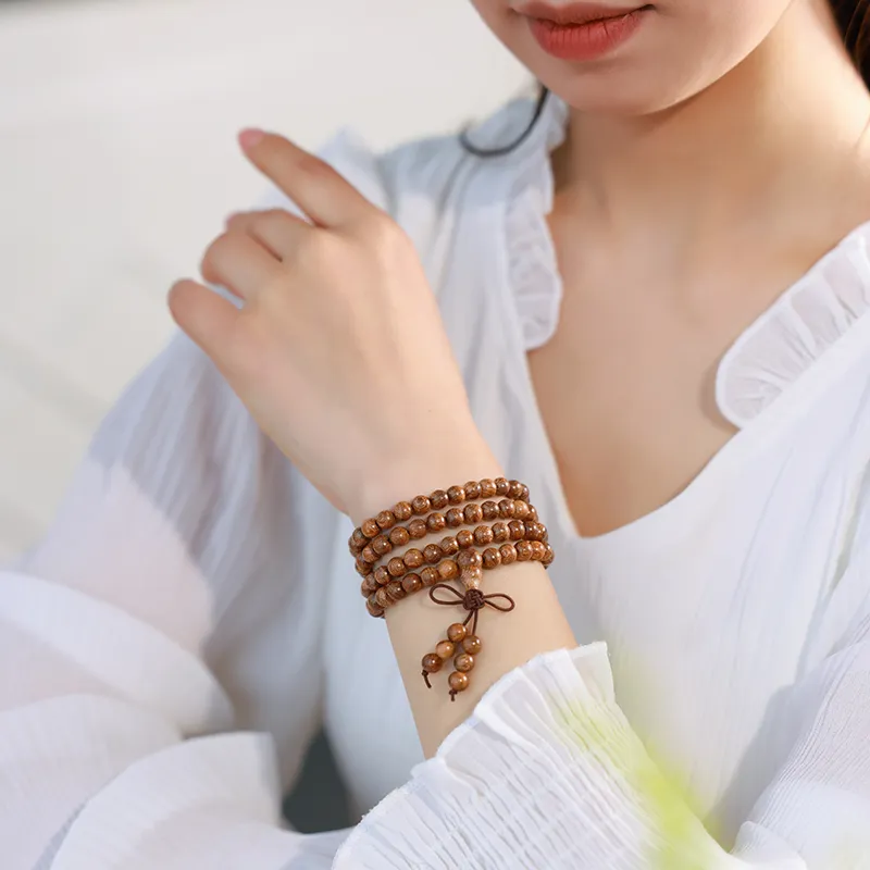 MUSHENGYUAN Golden Sandalwood Bracelets Unisex-3