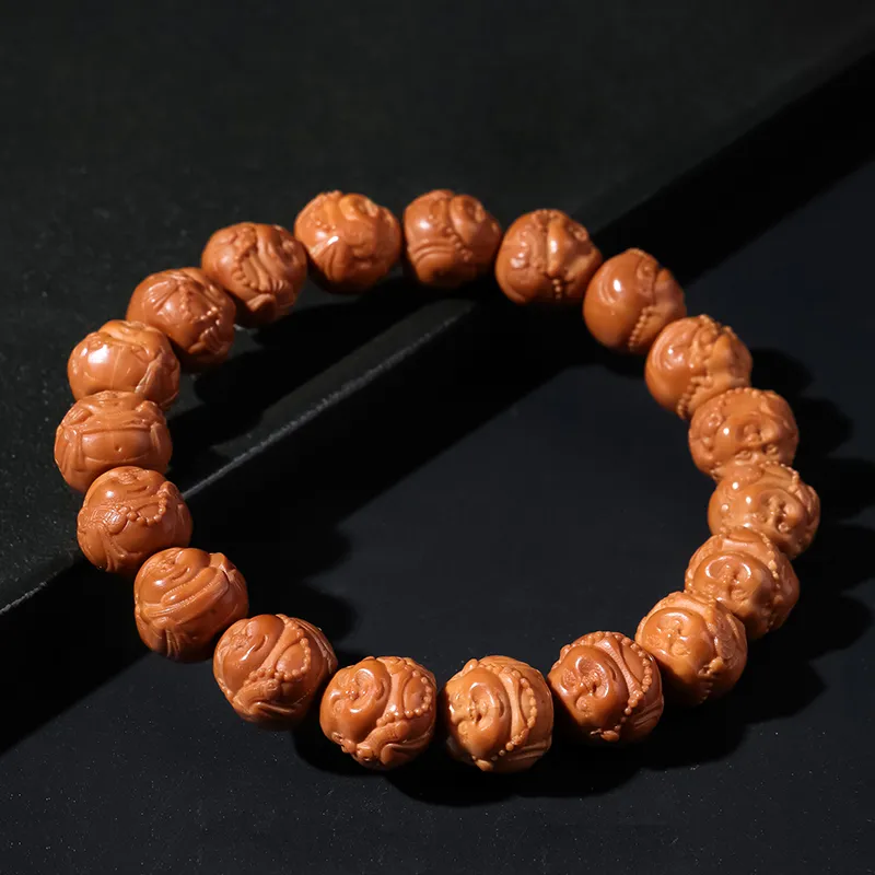 MUSHENGYUAN Monkey Head Walnut Bracelets Unisex-3