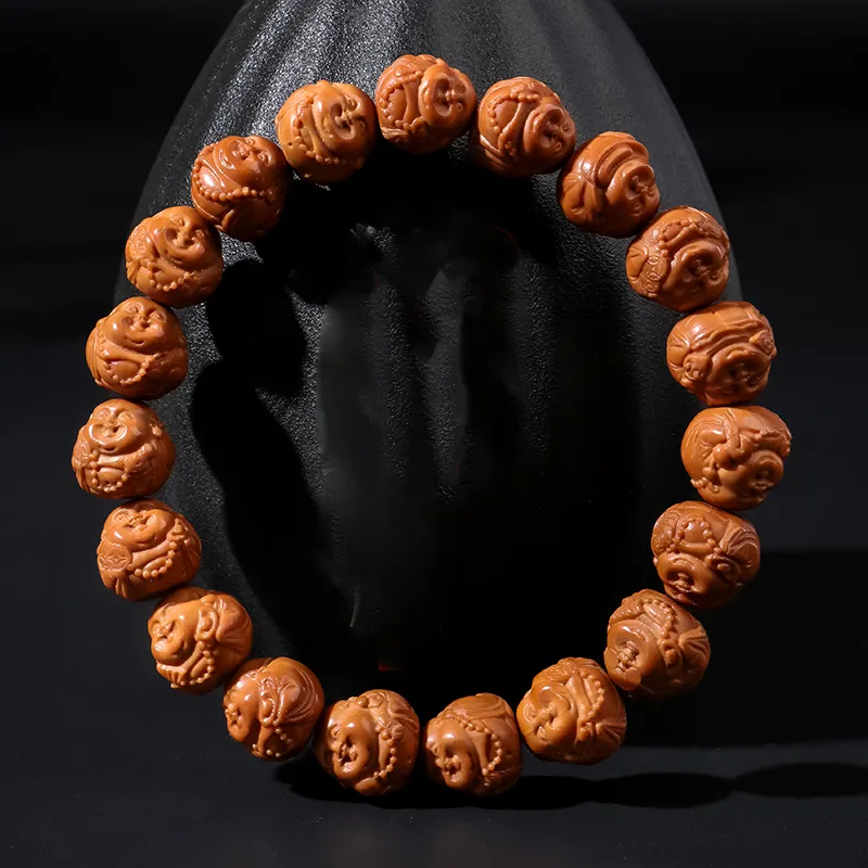 MUSHENGYUAN Monkey Head Walnut Bracelets Unisex-1