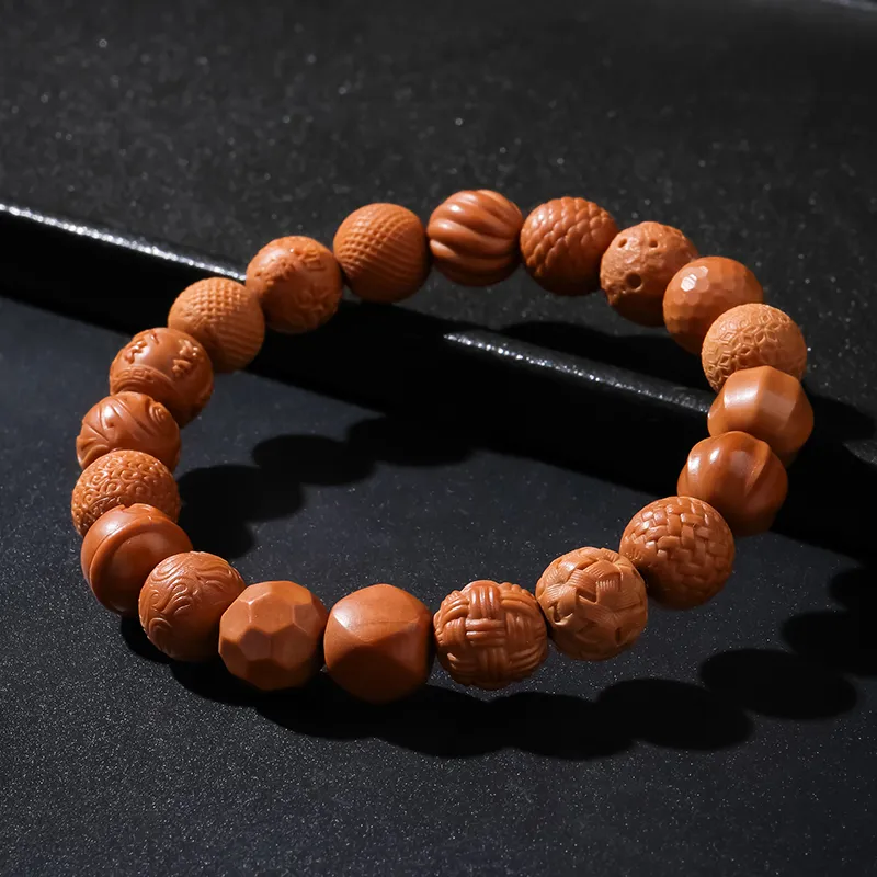 MUSHENGYUAN Monkey Head Walnut Bracelets Unisex-12