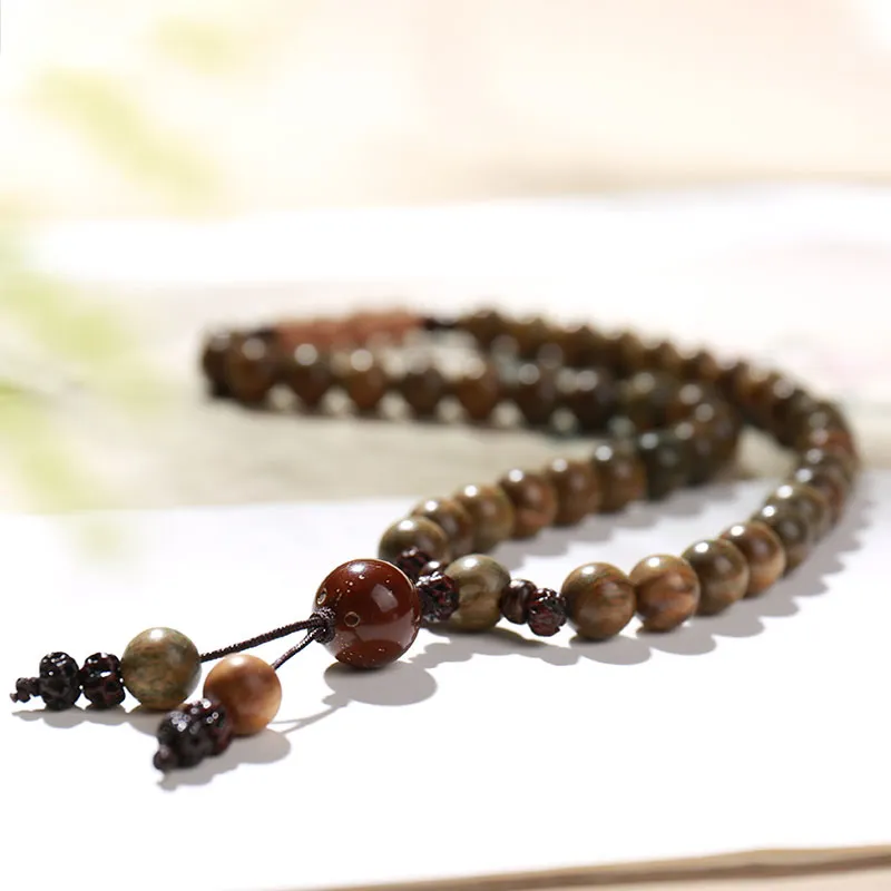 MUSHENGYUAN Green Sandalwood Bracelets Unisex-6