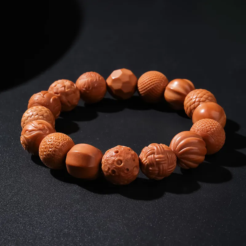 MUSHENGYUAN Monkey Head Walnut Bracelets Unisex-5