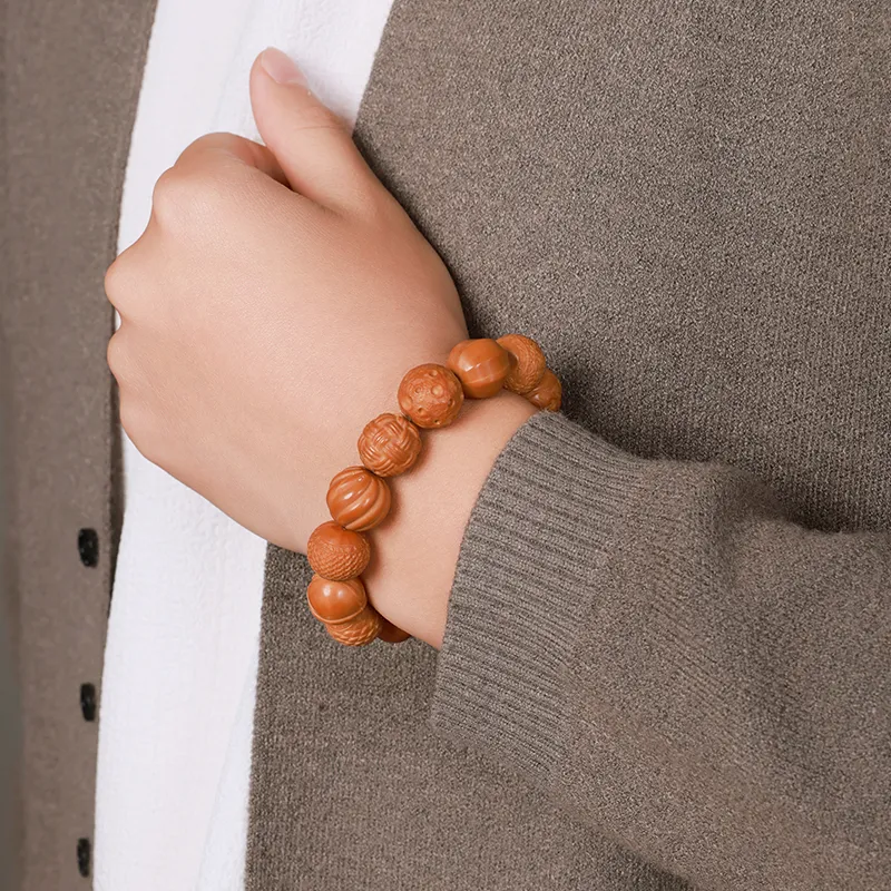 MUSHENGYUAN Monkey Head Walnut Bracelets Unisex-3