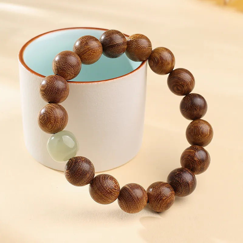 MUSHENGYUAN Golden Sandalwood Bracelets Unisex-5