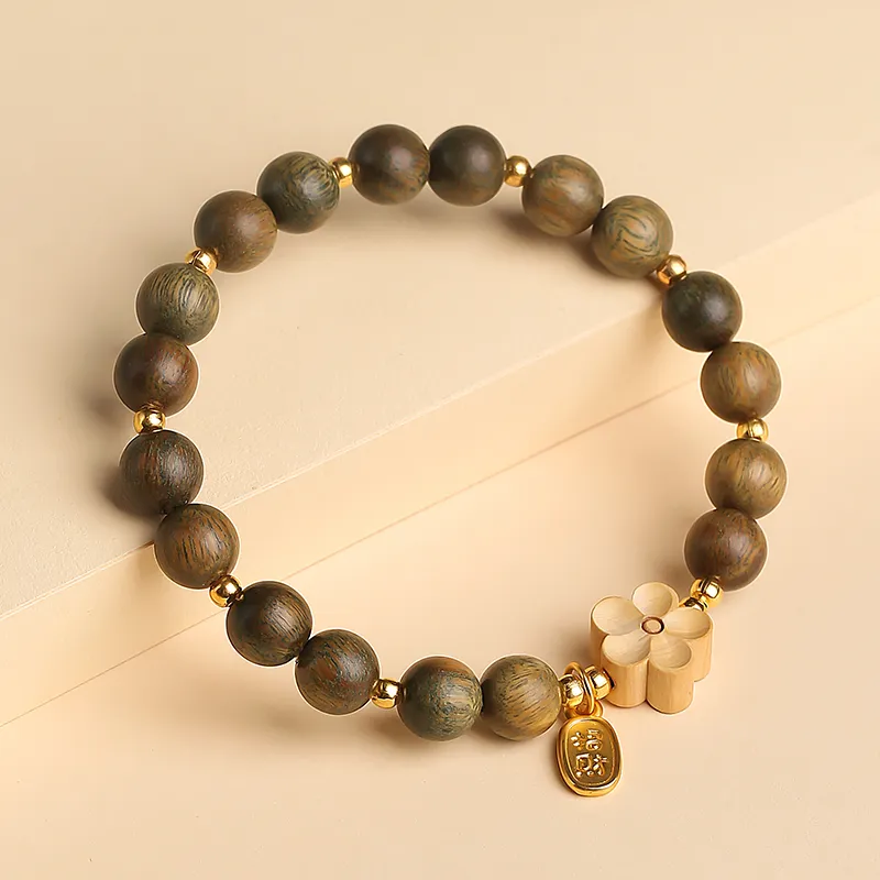 MUSHENGYUAN Green Sandalwood Bracelets Women's-5