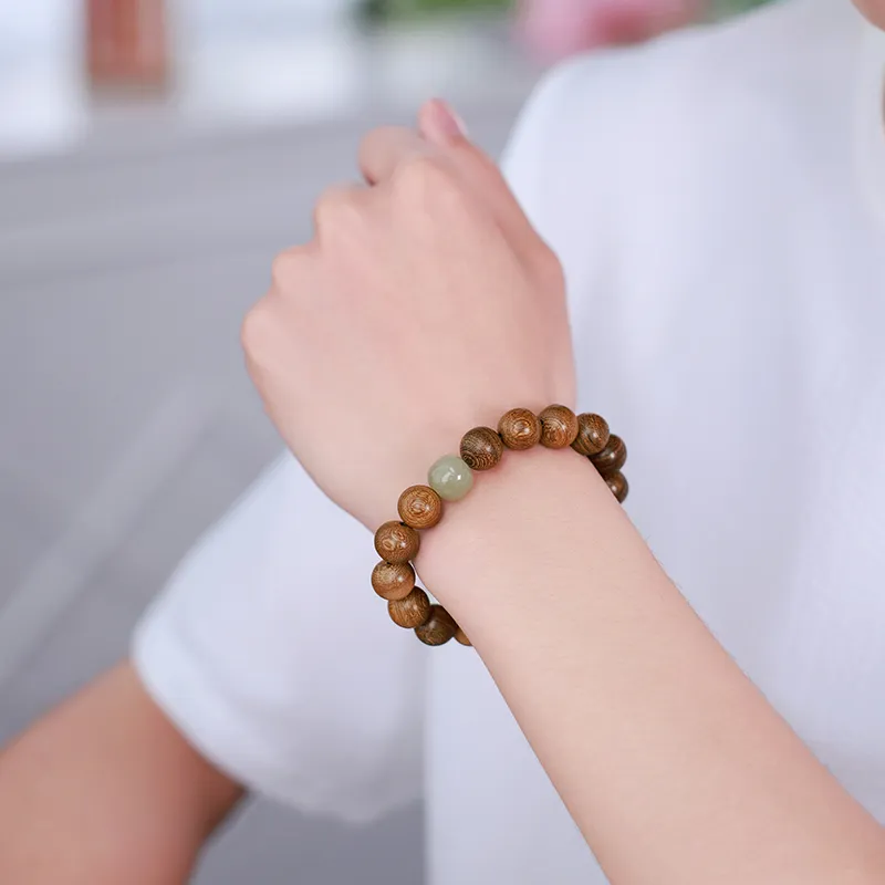 MUSHENGYUAN Golden Sandalwood Bracelets Unisex-3
