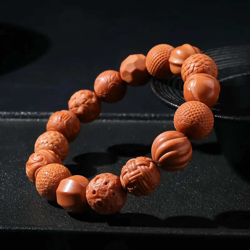MUSHENGYUAN Monkey Head Walnut Bracelets Unisex-4