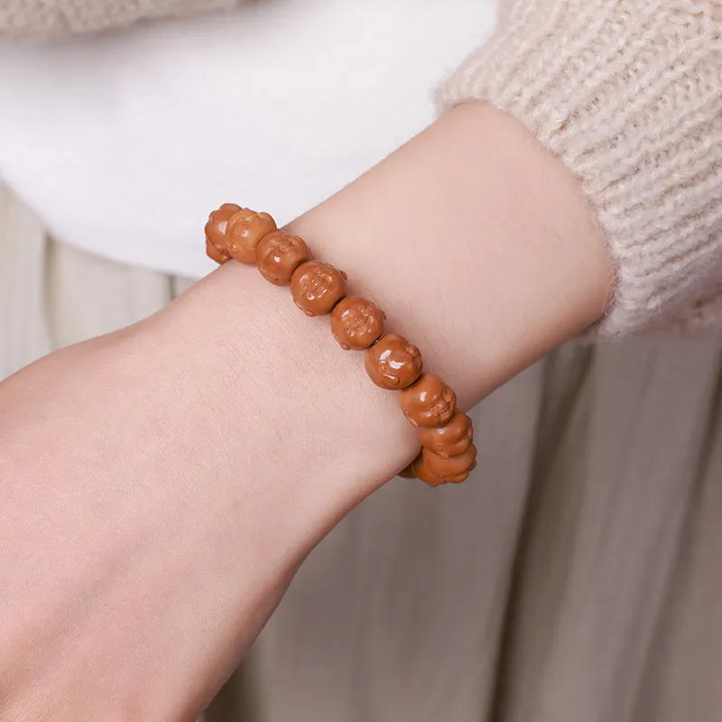 MUSHENGYUAN Monkey Head Walnut Bracelets Unisex-13