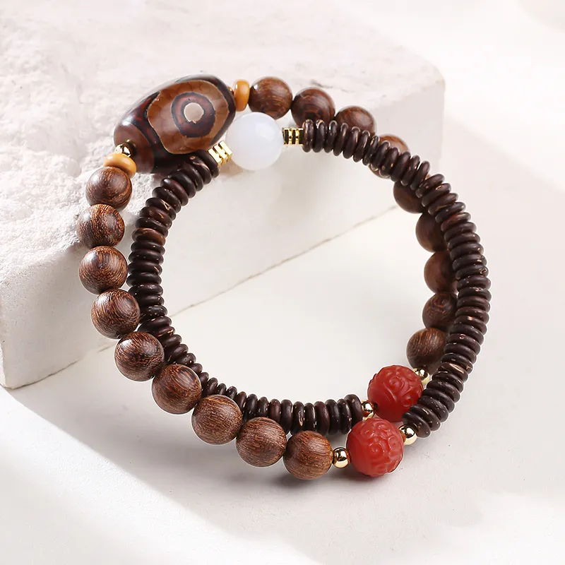 MUSHENGYUAN Golden Sandalwood Bracelets Unisex-6