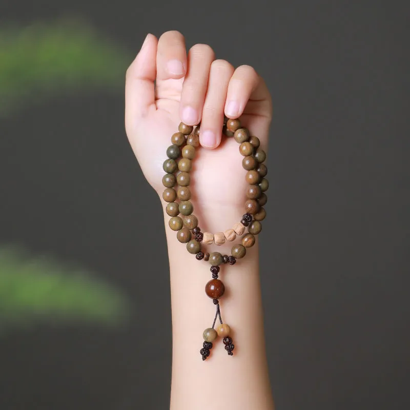 MUSHENGYUAN Green Sandalwood Bracelets Unisex-4