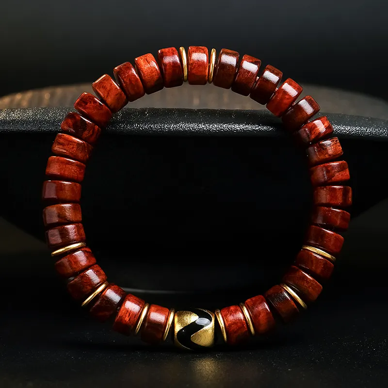 MUSHENGYUAN Huanghuali Beaded Bracelet Buddhist Bead Prayer Bead Collectibles Unisex-6