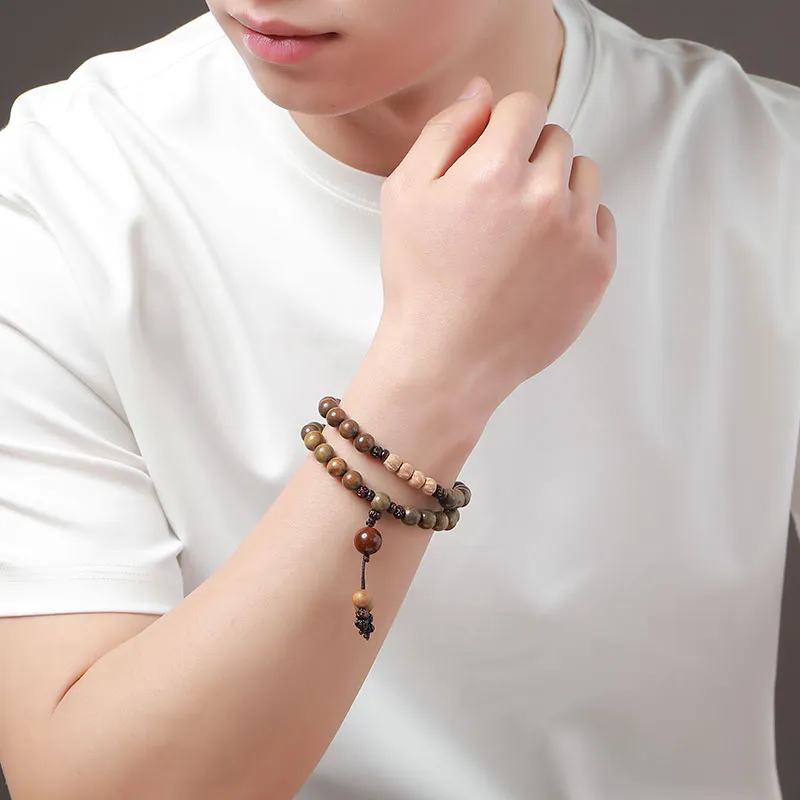 MUSHENGYUAN Green Sandalwood Bracelets Unisex-5