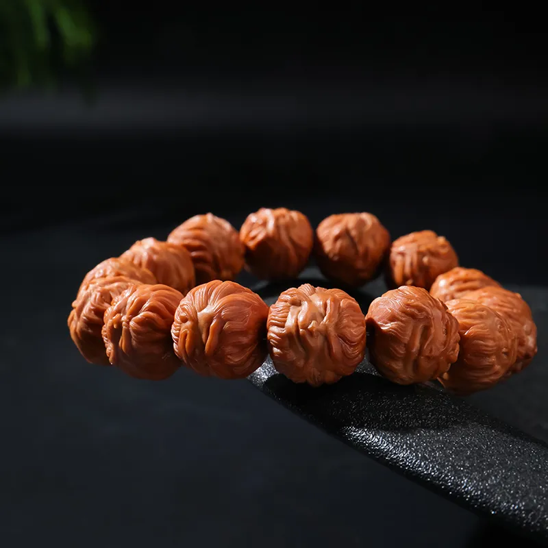 MUSHENGYUAN Monkey Head Walnut Bracelets Unisex-4